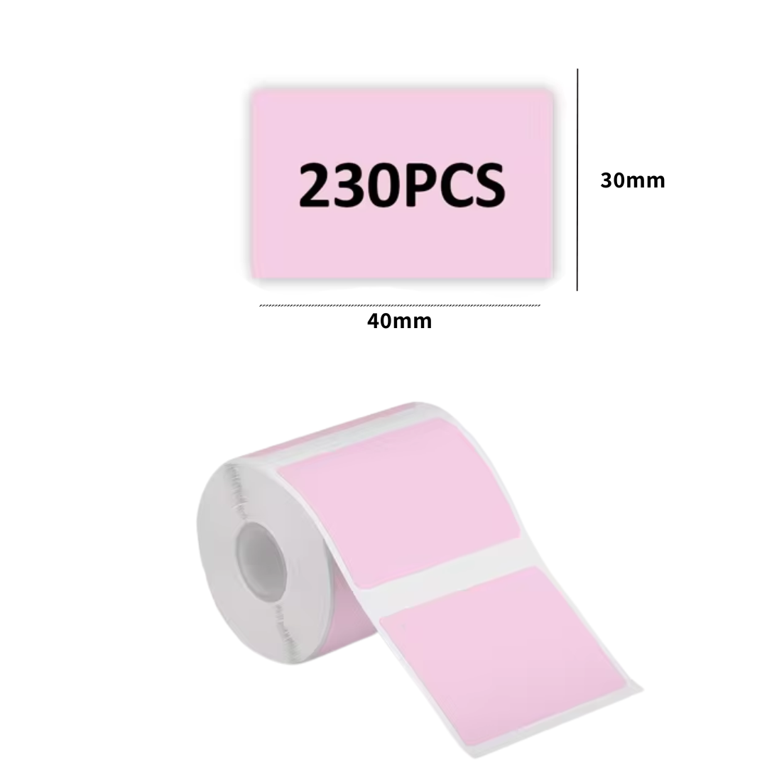 Etiquetas Coloridas Retangulares para PeriPage A40 (Diversas Cores)