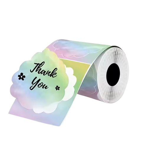 Etiquetas Flor Coloridas para PeriPage A40