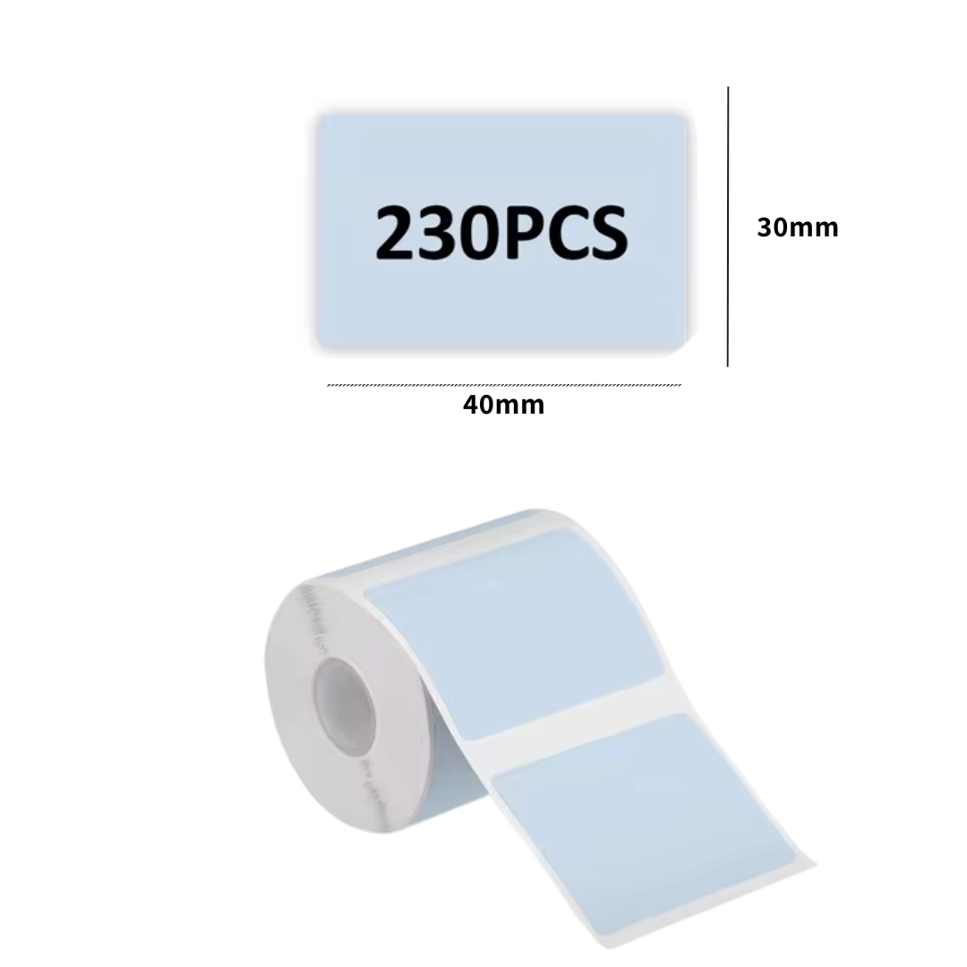 Etiquetas Coloridas Retangulares para PeriPage A40 (Diversas Cores)
