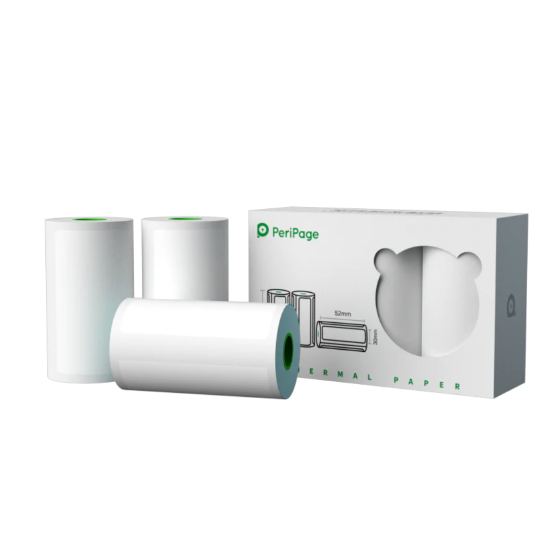 PeriPage® A6 Etiquetas Adesivas Brancas 3+ Rolos